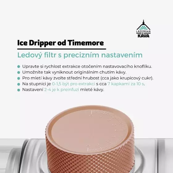 nastavení extrakce na Timemore Iced dripper 